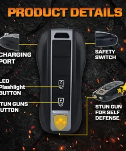 SUPTRUCK™ Voltax ShockForce 75M Stun Car Keychain 2026 Flash Sale 75 OFF